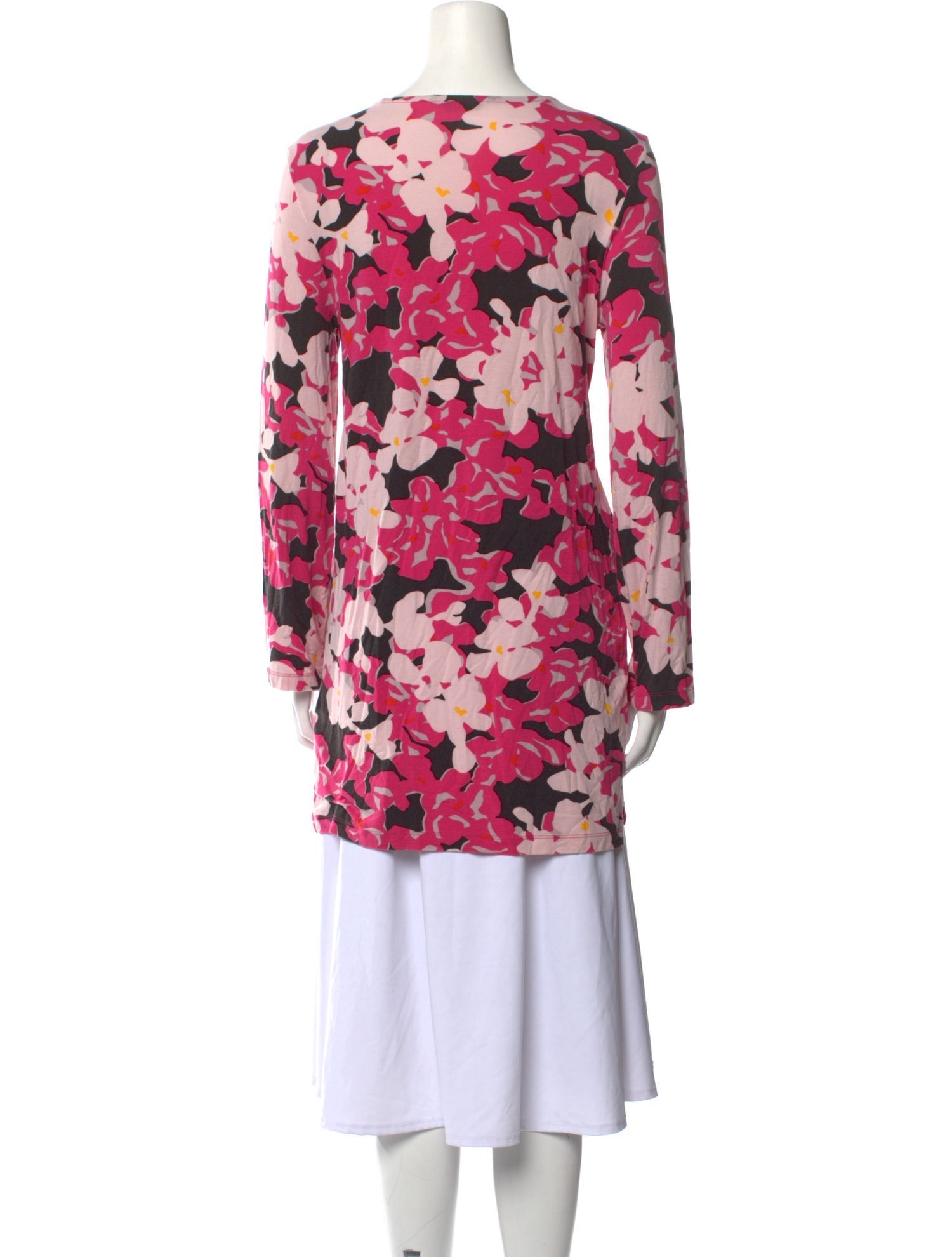 Marimekko Floral Print Bateau Neckline Tunic