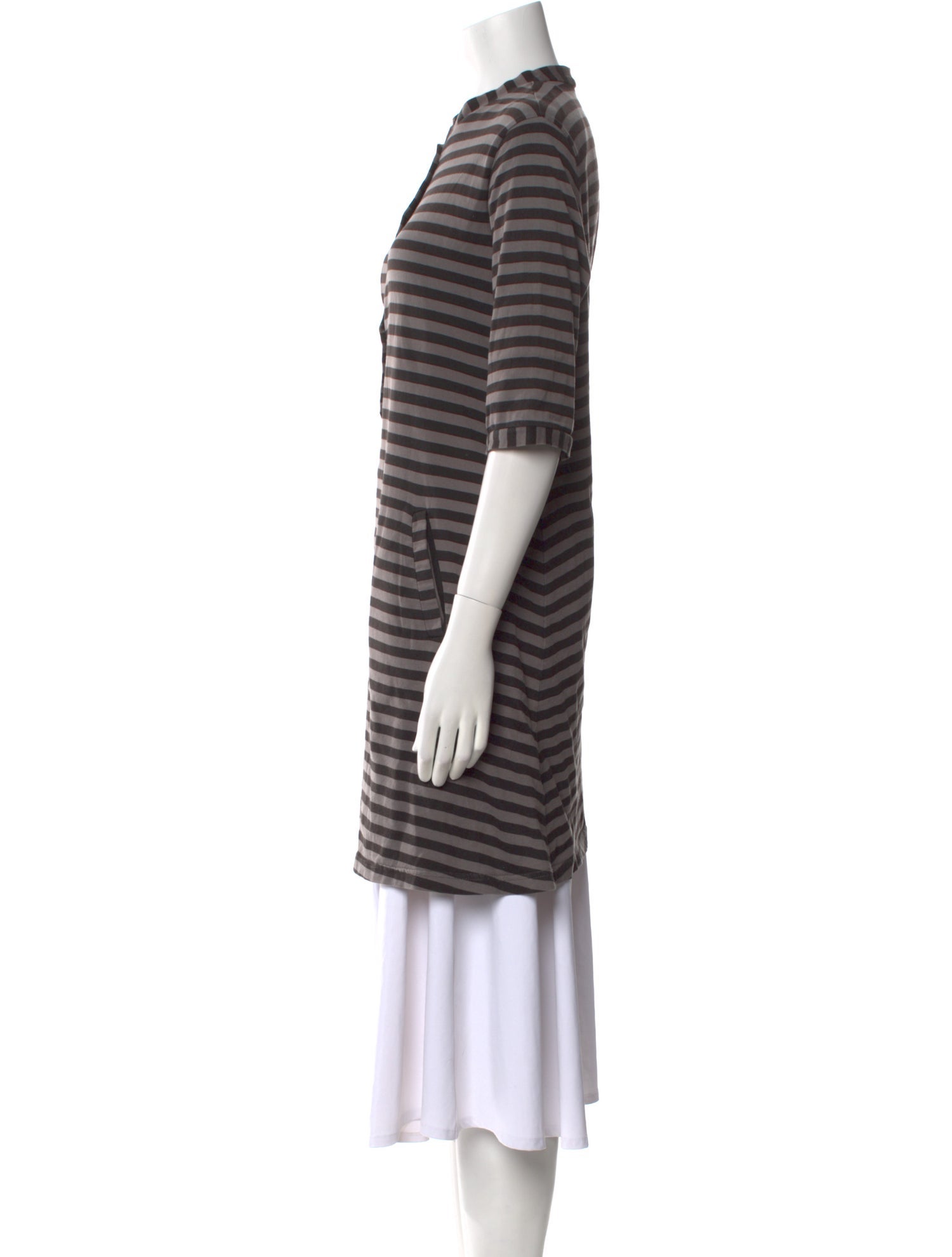 Marimekko Striped Mock Neck Tunic