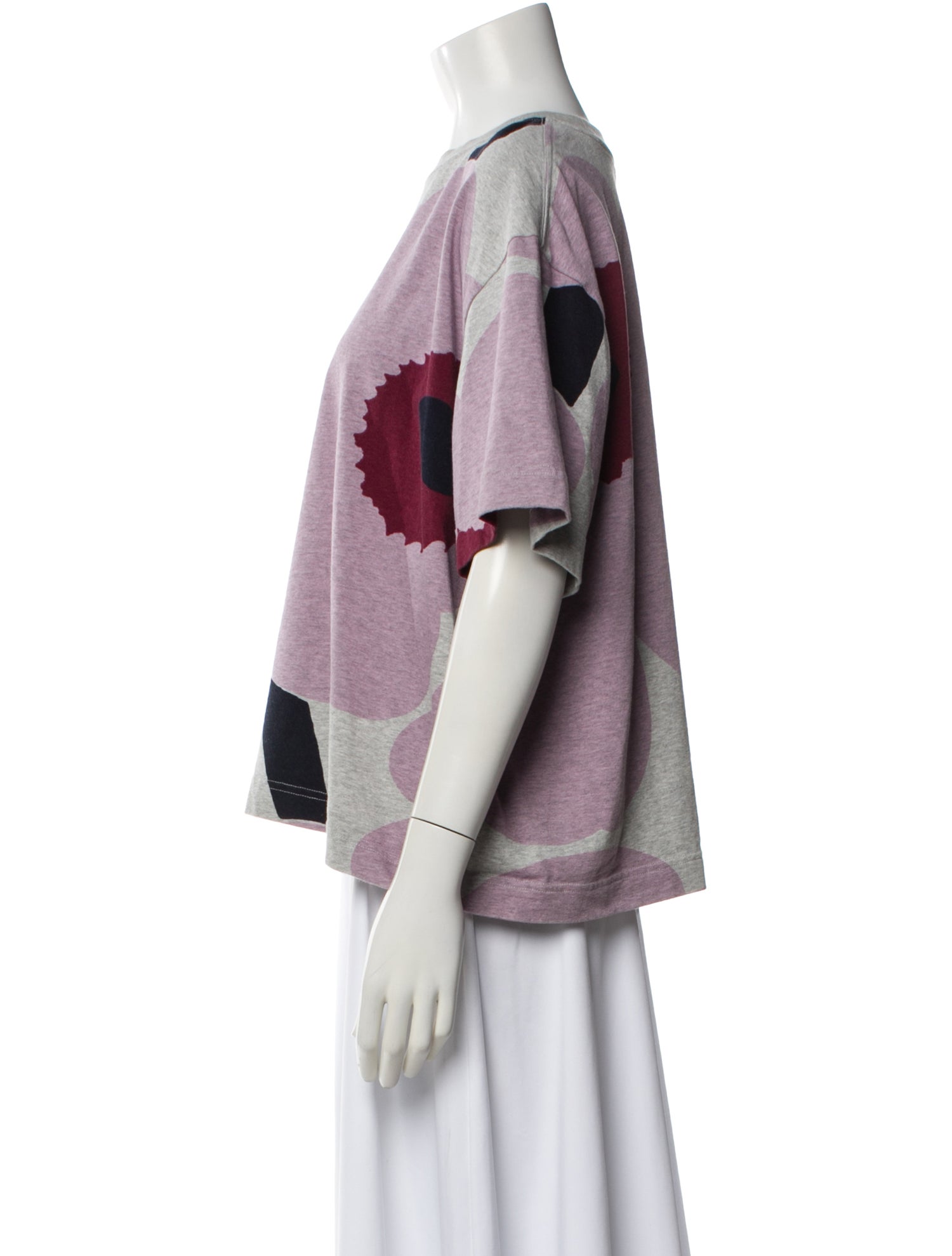 Marimekko Floral Print Crew Neck T-Shirt
