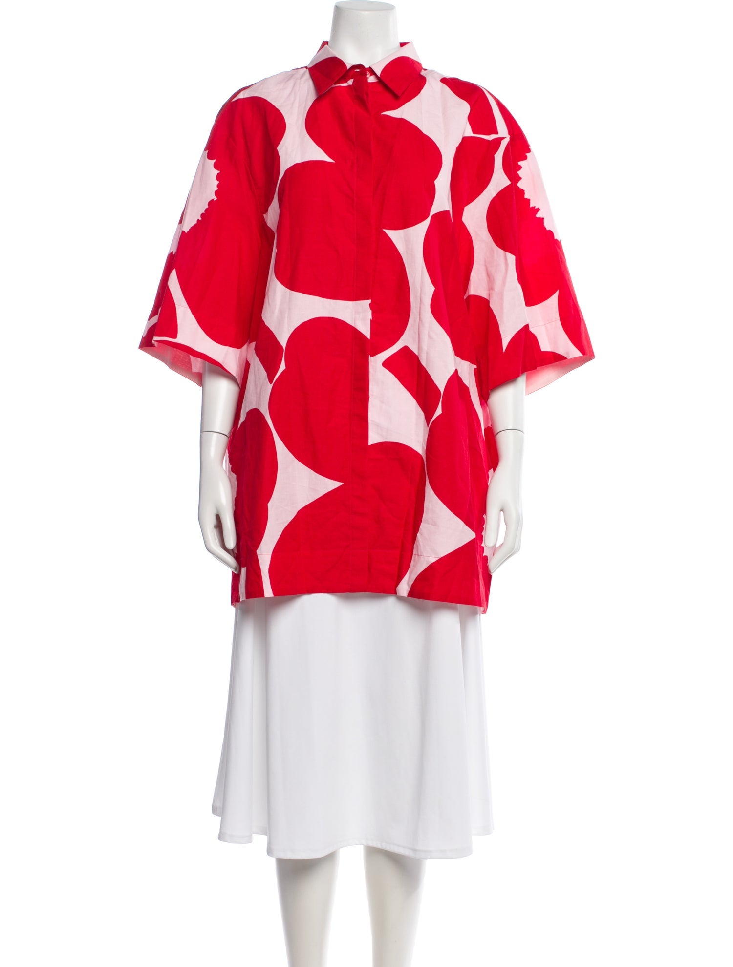Marimekko Printed Three-Quarter Sleeve Blouse
