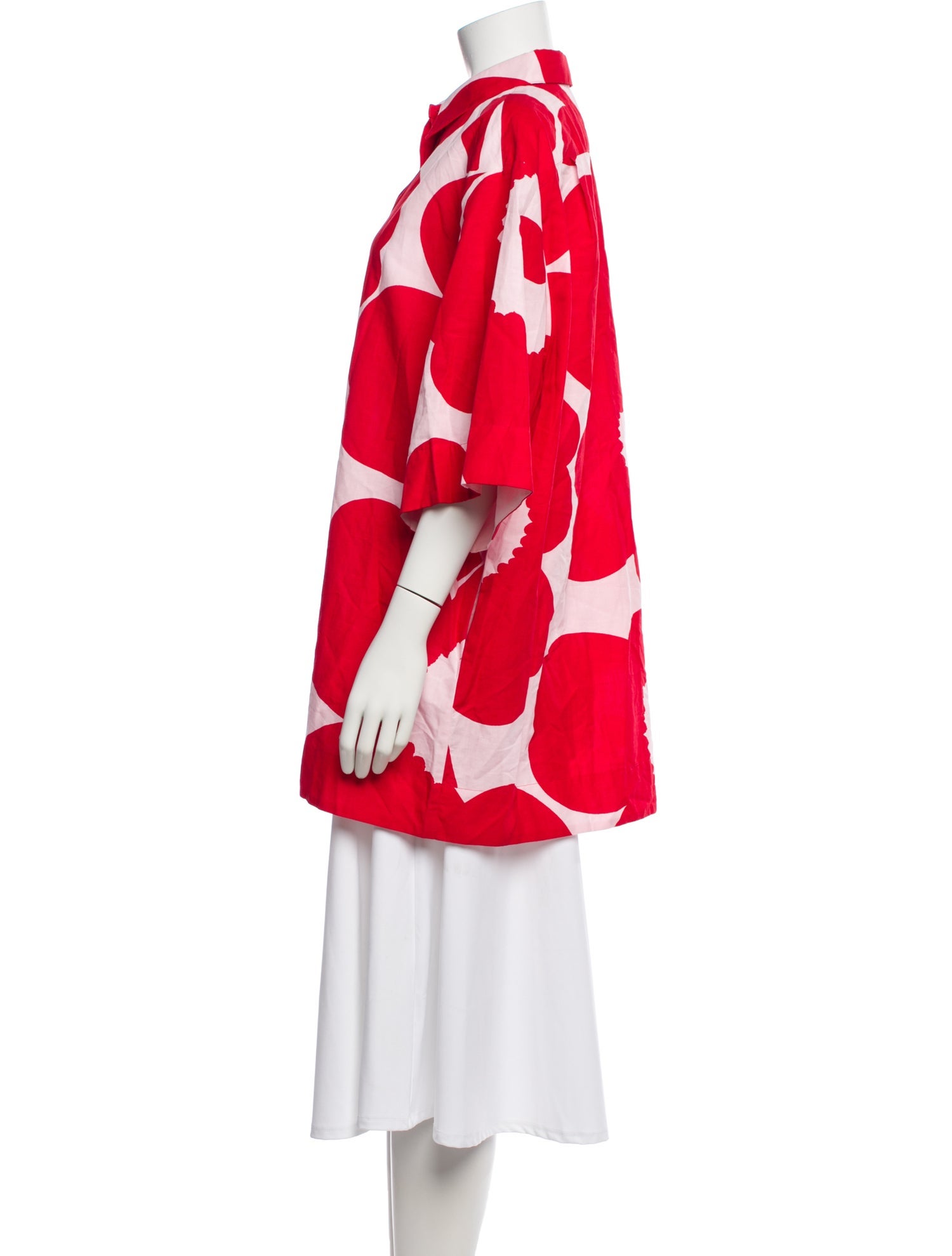 Marimekko Printed Three-Quarter Sleeve Blouse