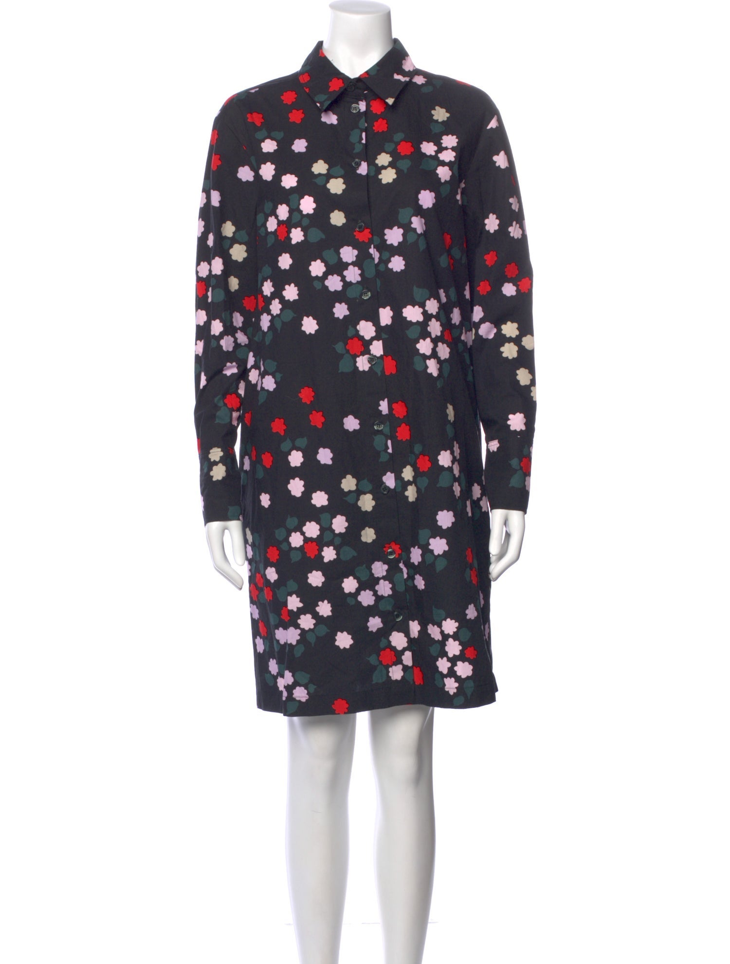 Marimekko Floral Print Knee-Length Dress