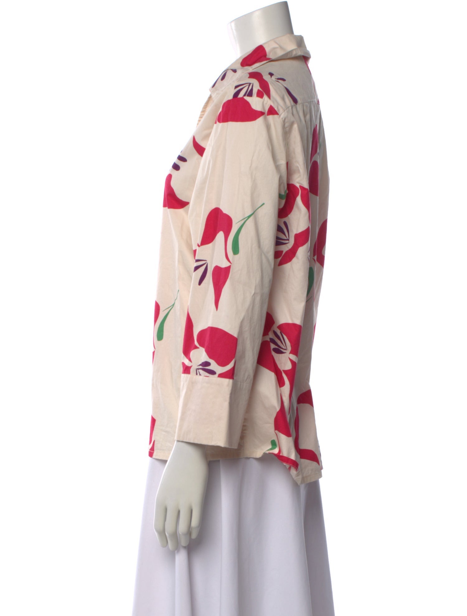 Marimekko Floral Print V-Neck Blouse