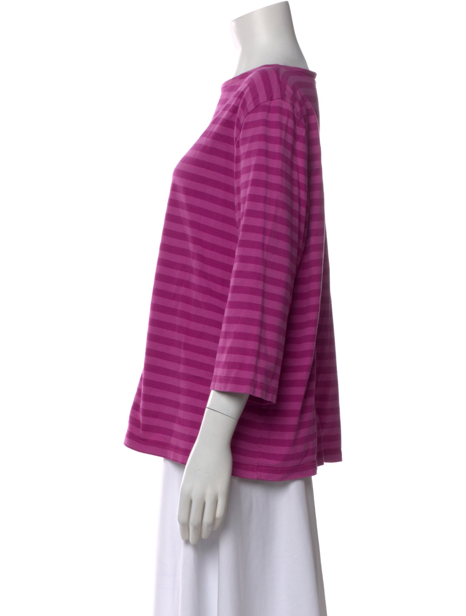Marimekko Striped Bateau Neckline Top
