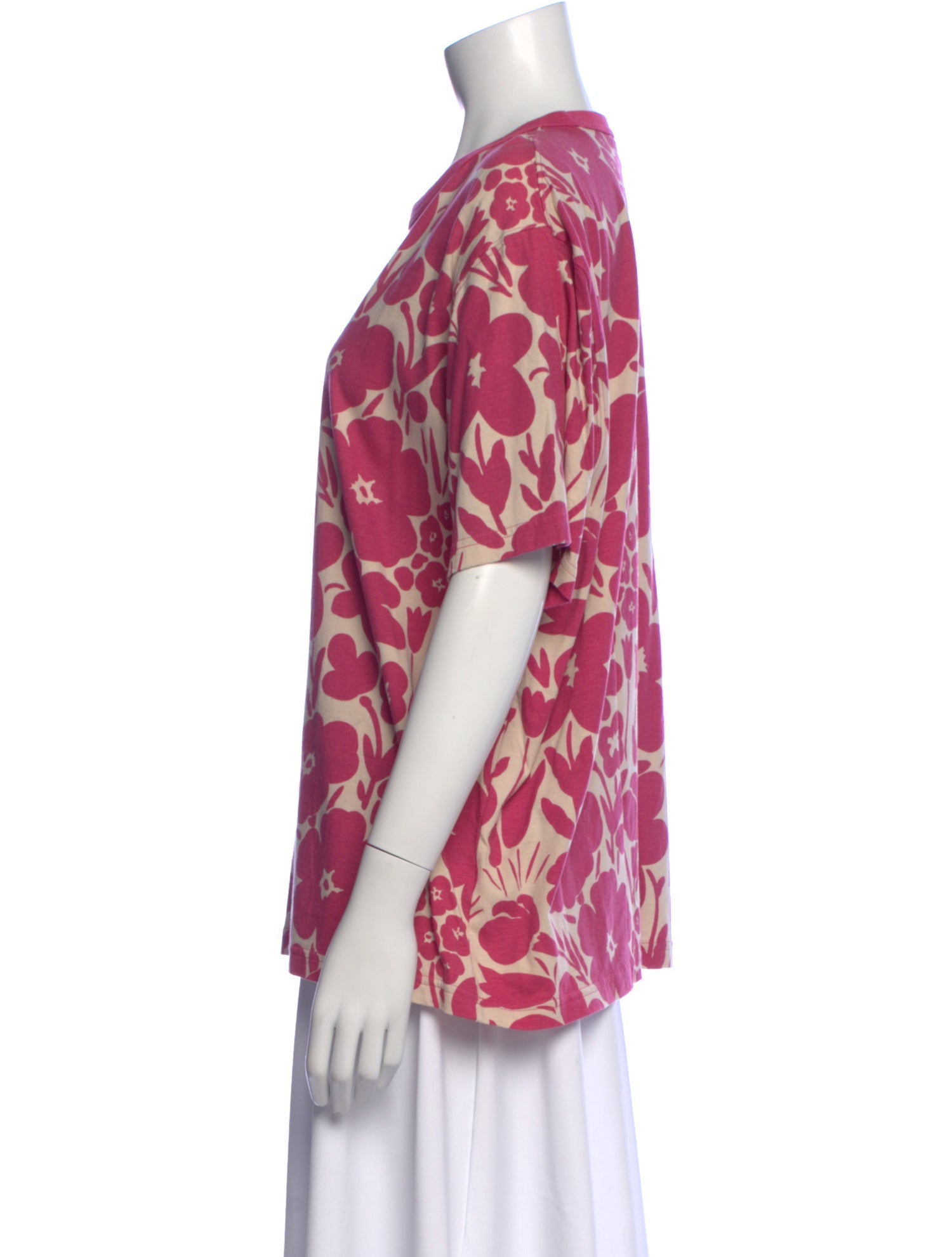 Marimekko Floral Print Crew Neck T-Shirt