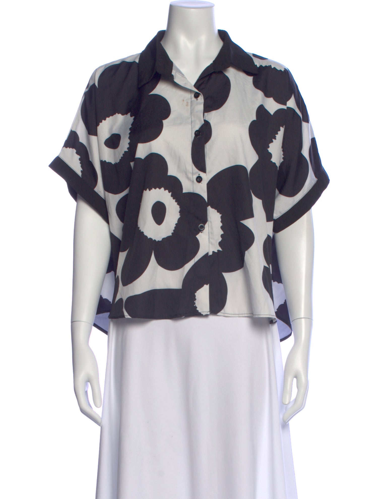Marimekko Floral Print Short Sleeve Top
