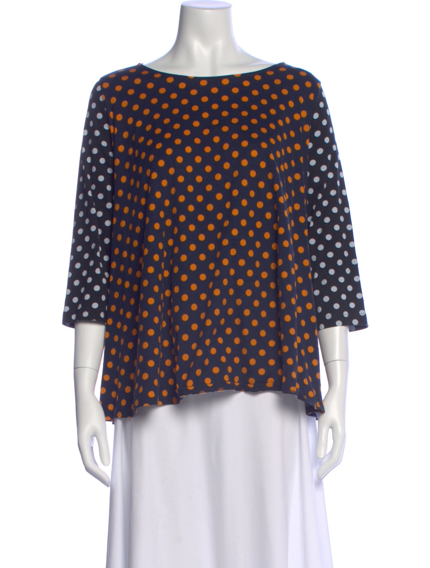 Marimekko Polka Dot Print Crew Neck Top