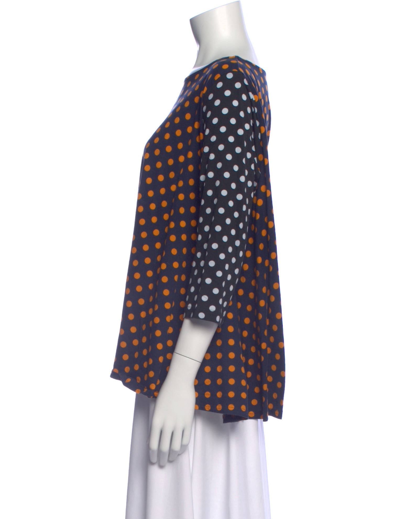 Marimekko Polka Dot Print Crew Neck Top
