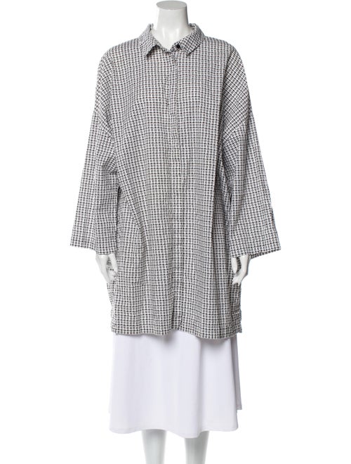 Marina Rinaldi Printed Long Sleeve Tunic White