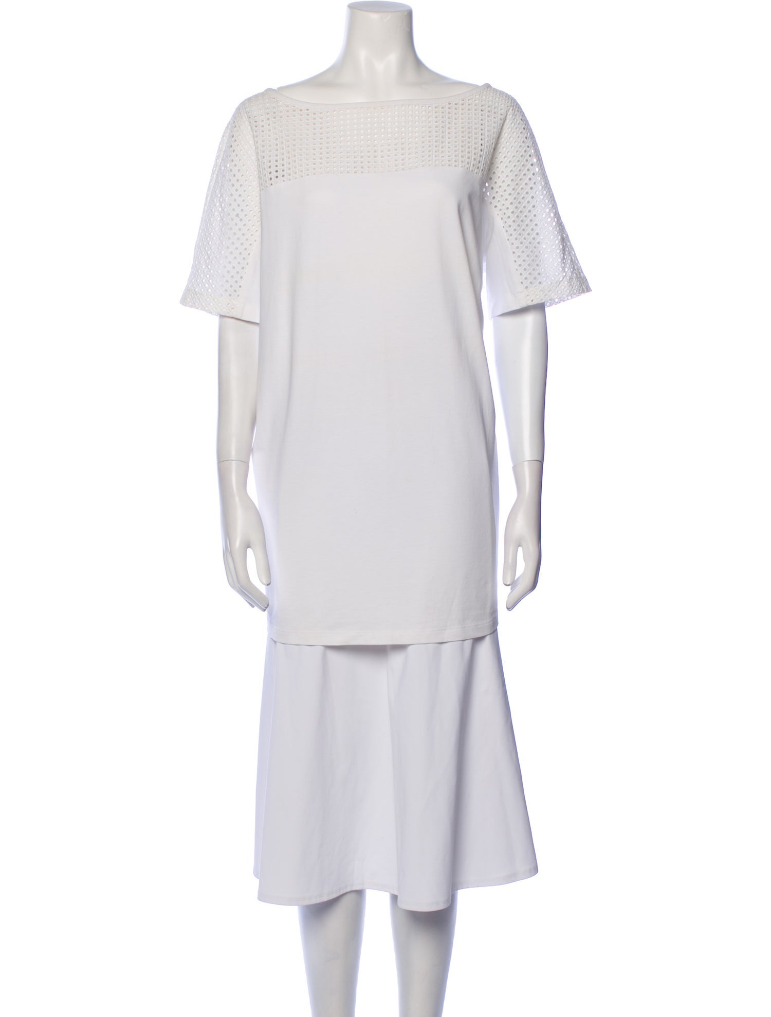 Marina Rinaldi Square Neckline Short Sleeve Tunic