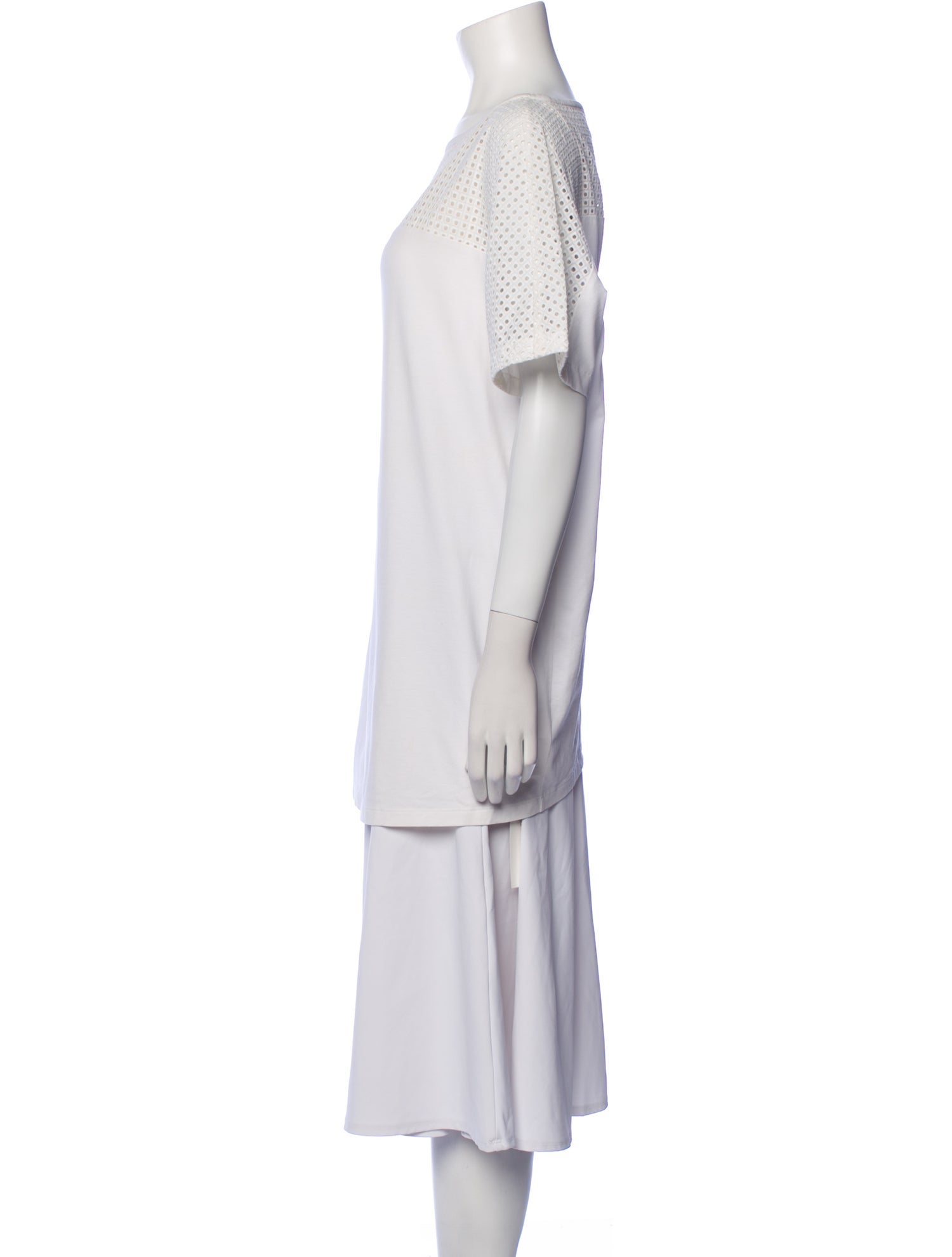 Marina Rinaldi Square Neckline Short Sleeve Tunic