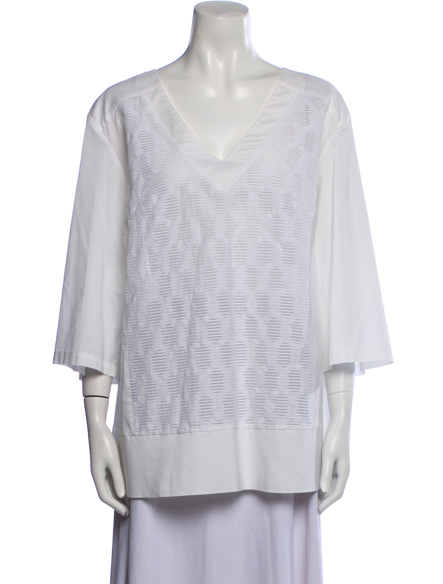 Marina Rinaldi V-Neck Three-Quarter Sleeve Tunic