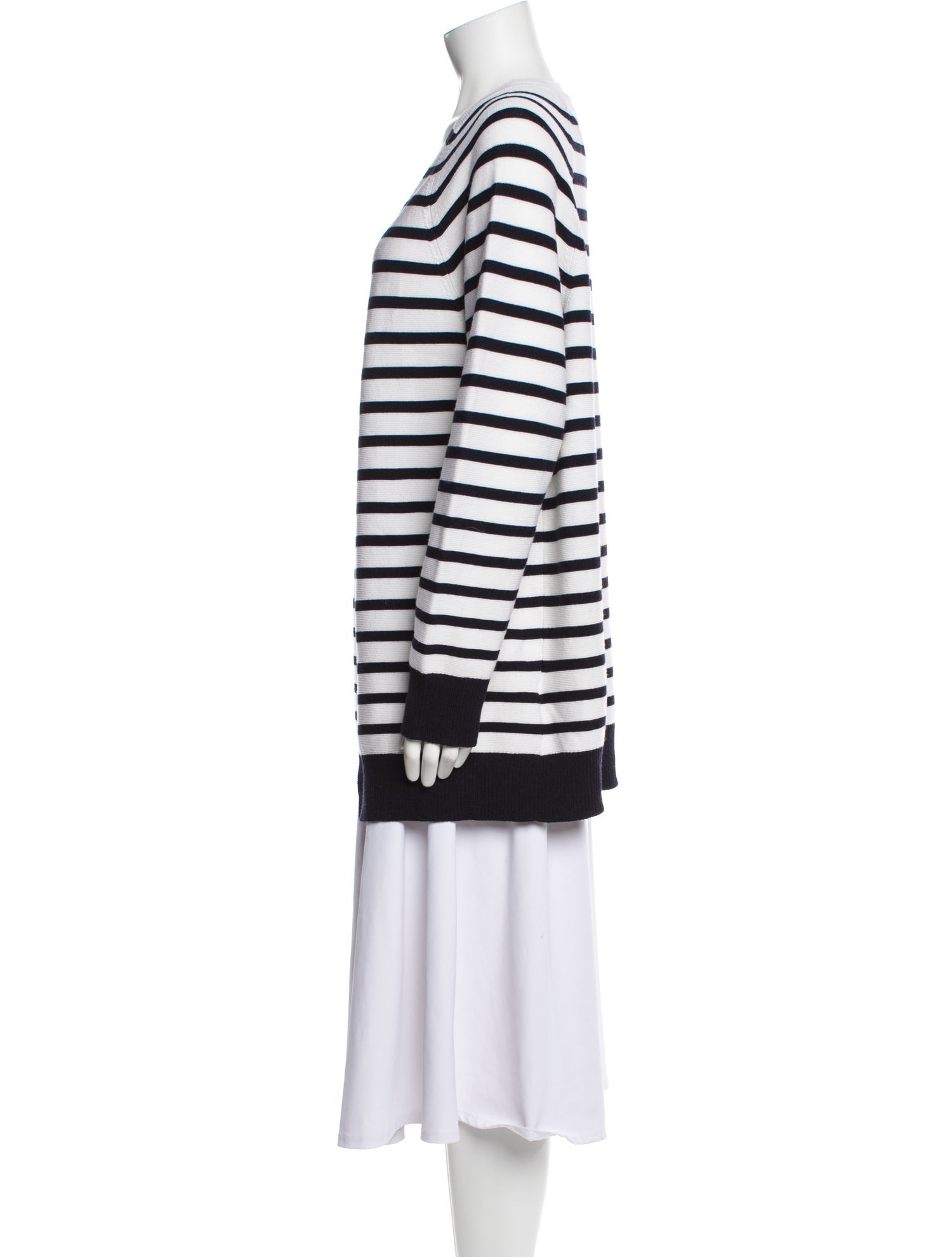 Marina Rinaldi Virgin Wool Striped Sweater