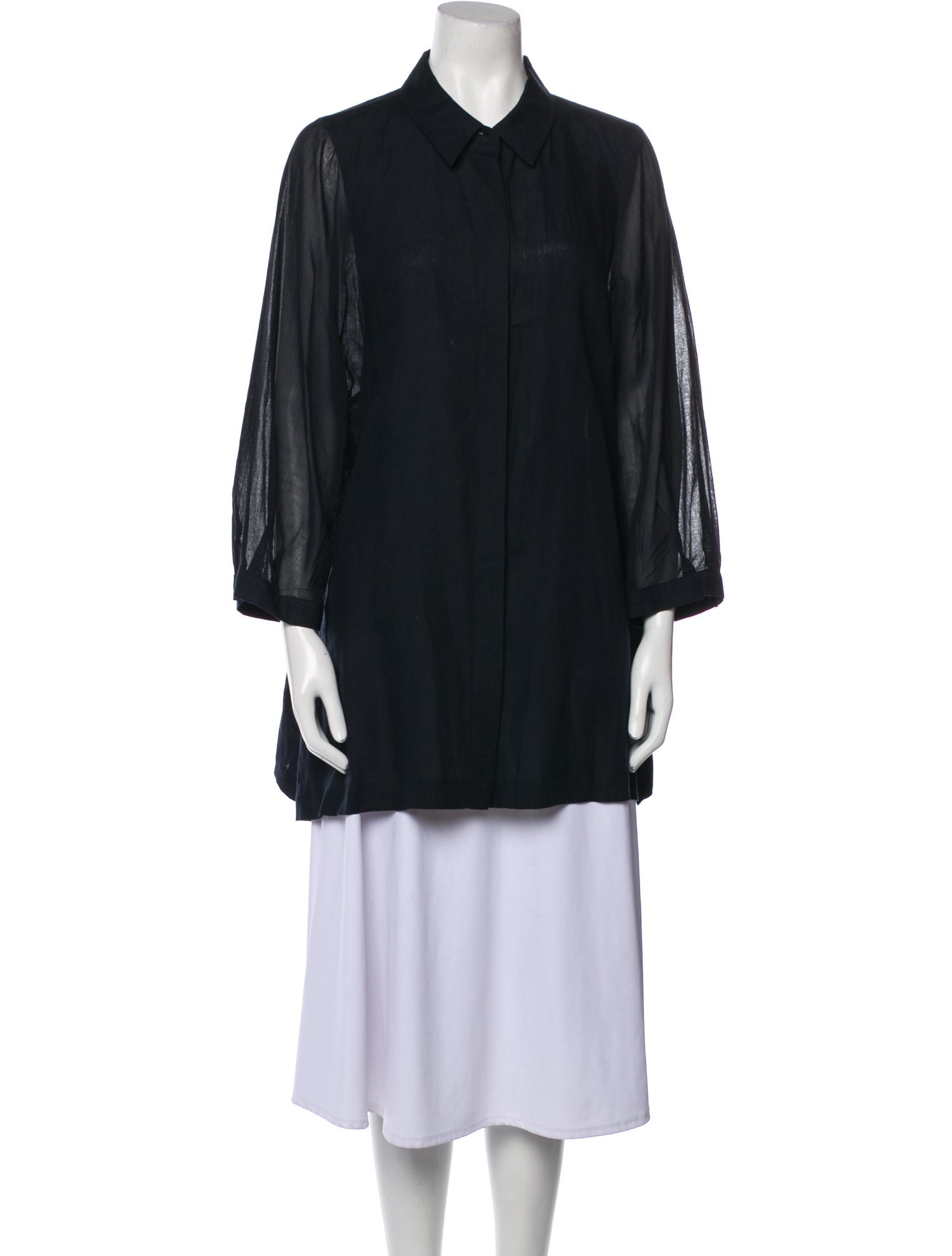 Marina Rinaldi Linen Long Sleeve Tunic