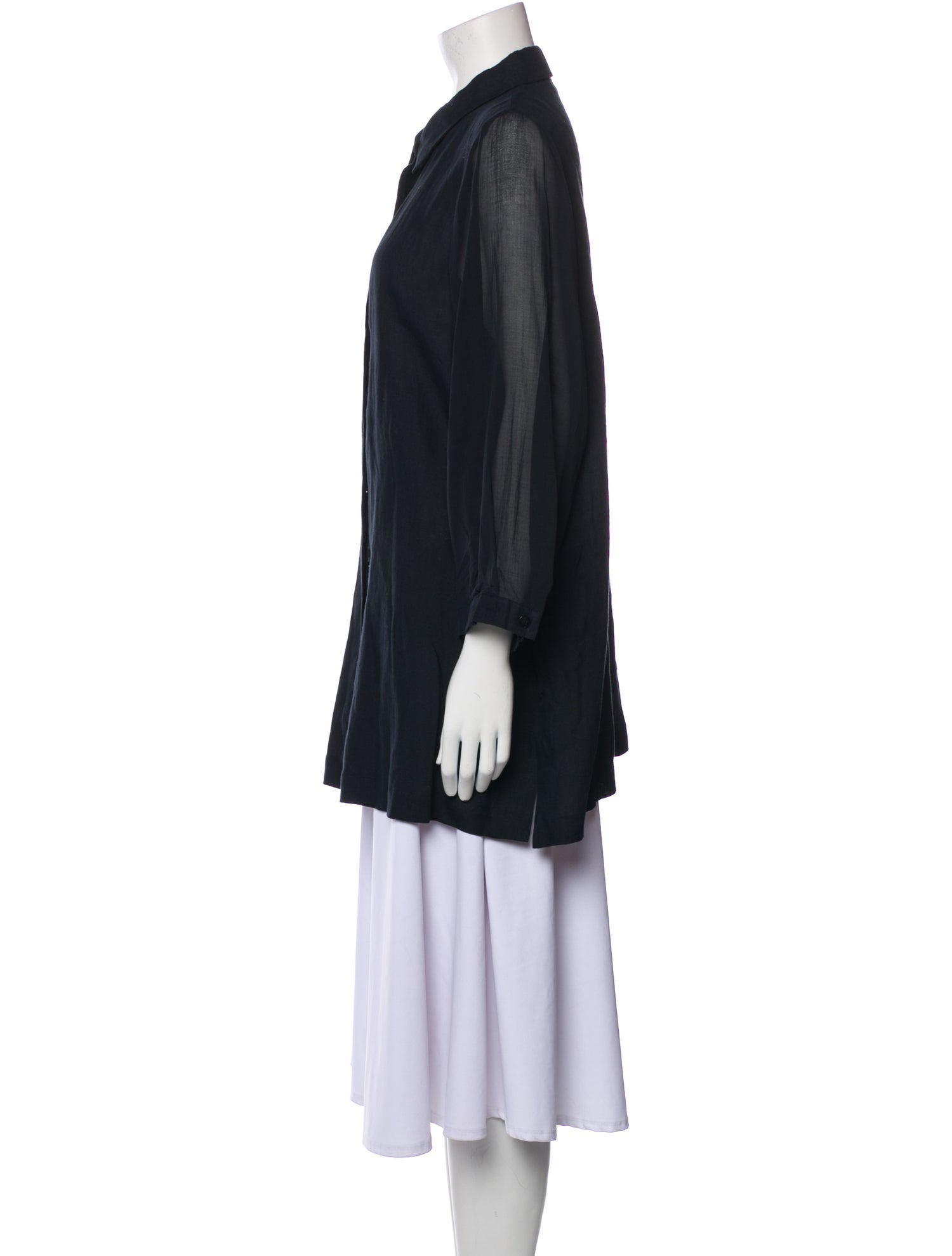 Marina Rinaldi Linen Long Sleeve Tunic