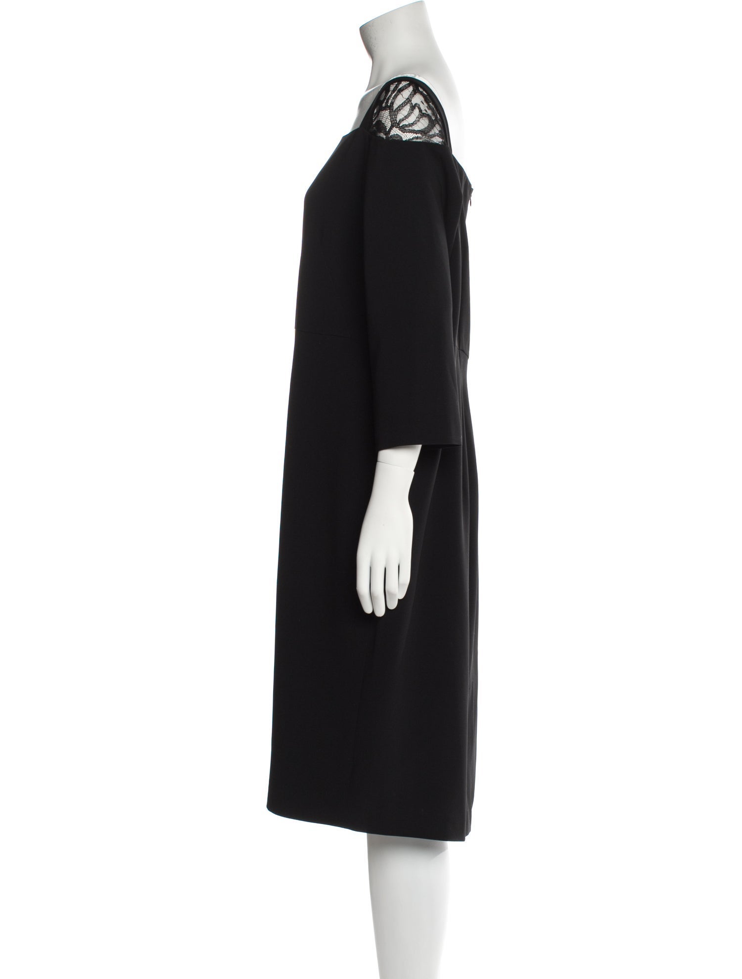 Marina Rinaldi Square Neckline Knee-Length Dress