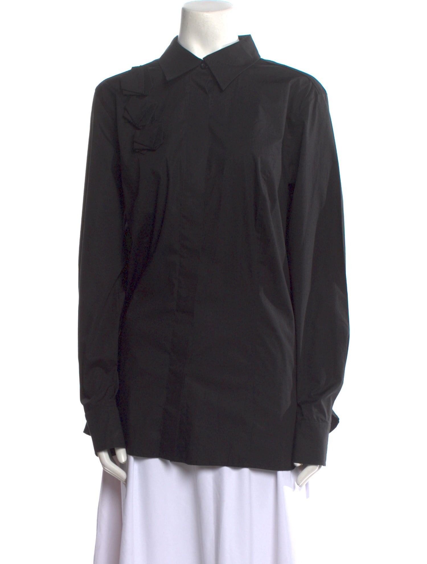 Marina Rinaldi Long Sleeve Button-Up Top