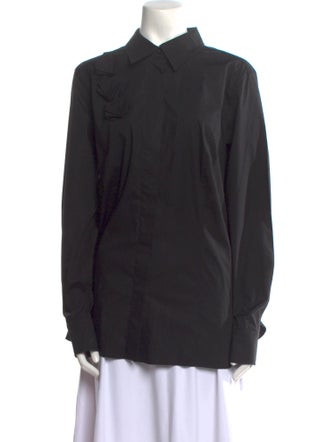 Marina Rinaldi Long Sleeve Button-Up Top