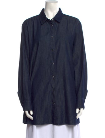 Marina Rinaldi Long Sleeve Button-Up Top