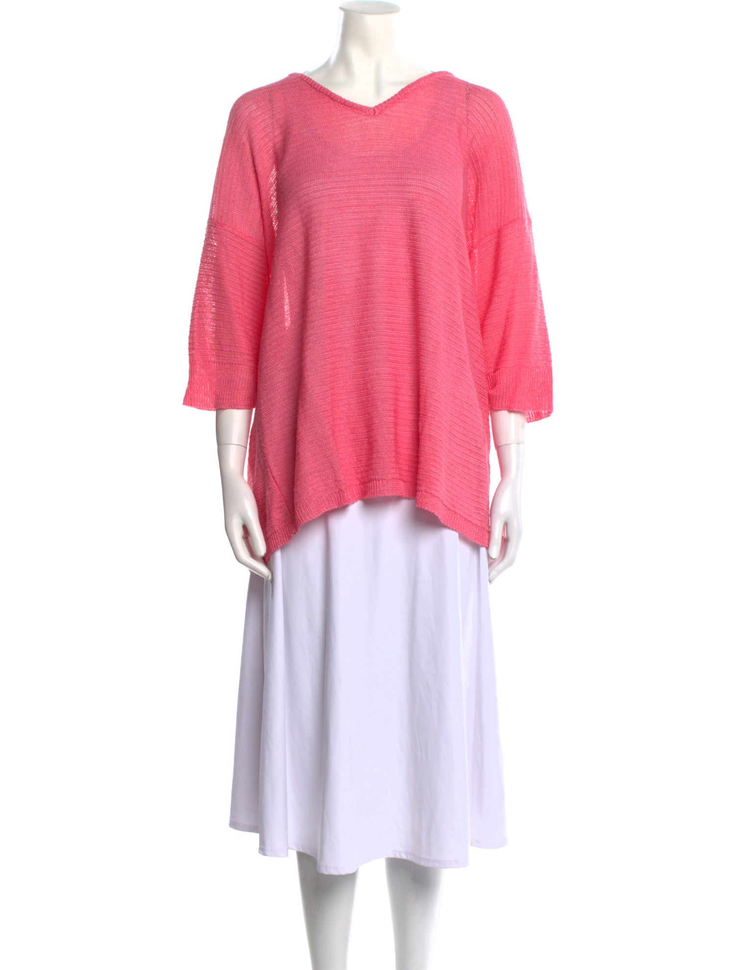 Marina Rinaldi Linen V-Neck Sweater w/ Tags