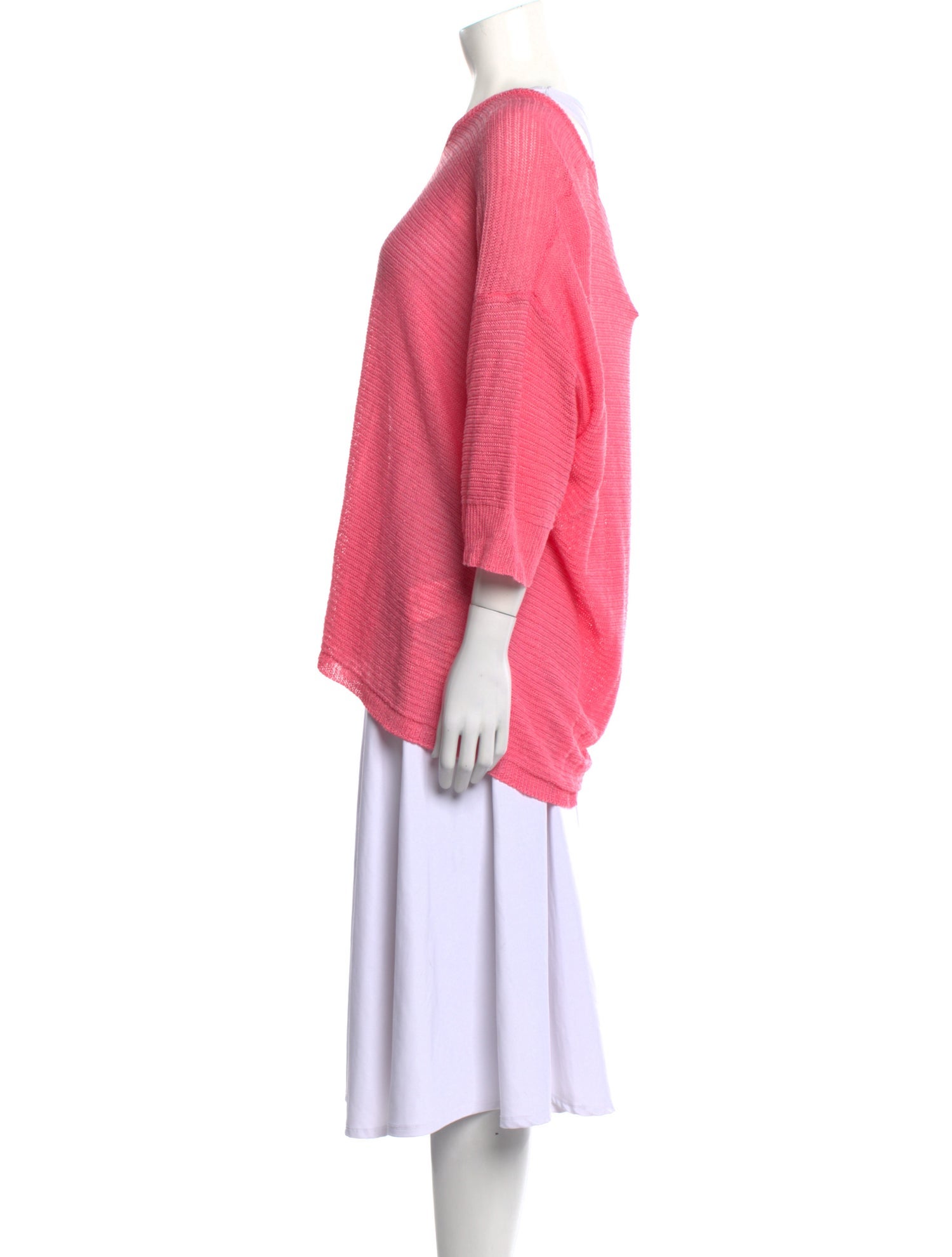 Marina Rinaldi Linen V-Neck Sweater w/ Tags