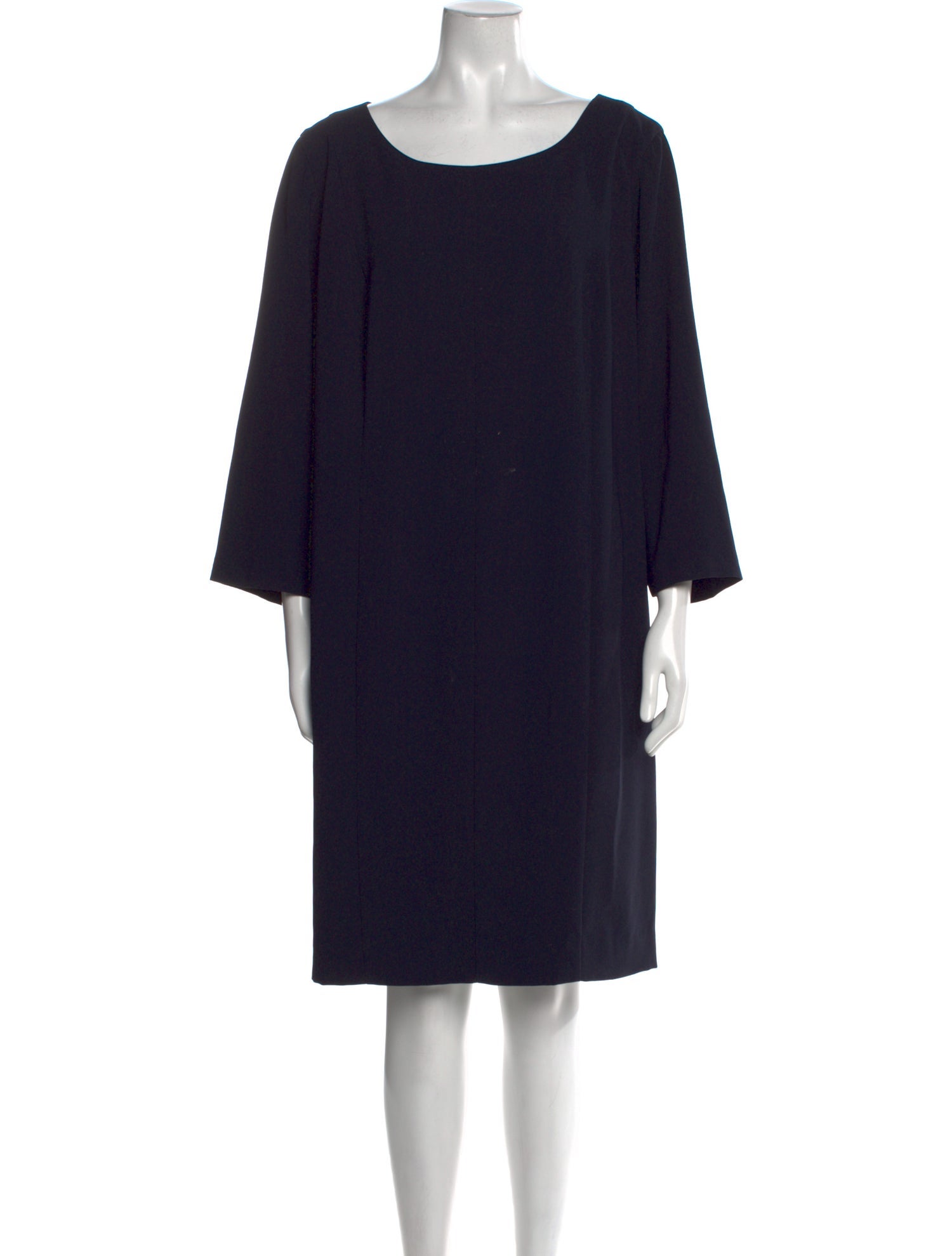 Marina Rinaldi Bateau Neckline Knee-Length Dress