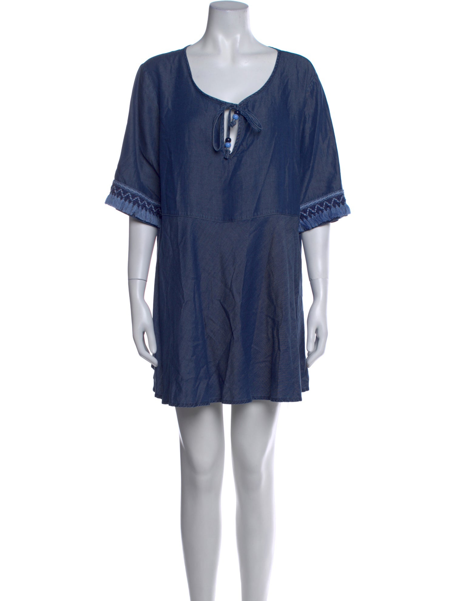 Marina Rinaldi V-Neck Mini Dress