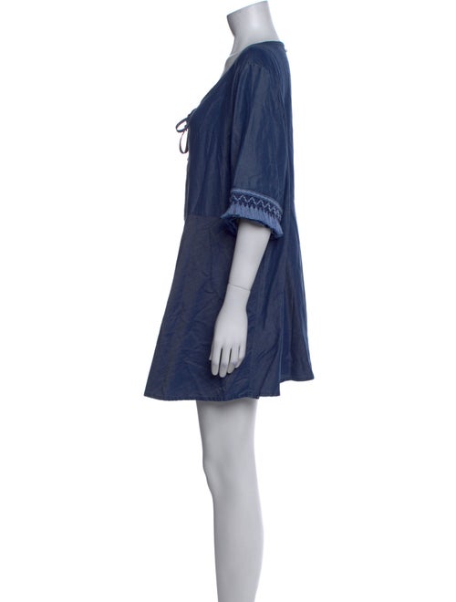 Marina Rinaldi V-Neck Mini Dress