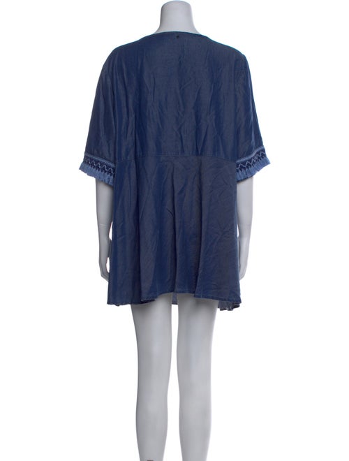 Marina Rinaldi V-Neck Mini Dress