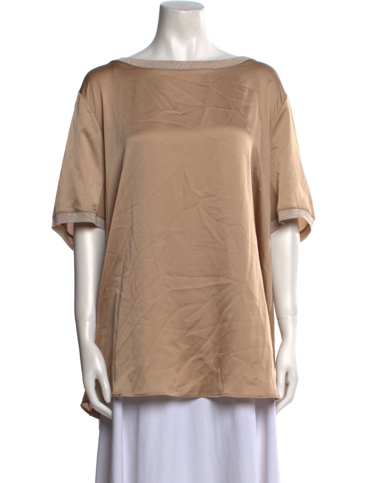 Marina Rinaldi Bateau Neckline Short Sleeve Blouse