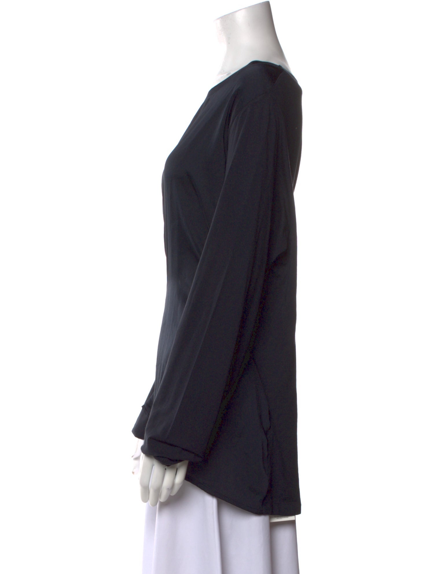 Marina Rinaldi Bateau Neckline Long Sleeve Blouse