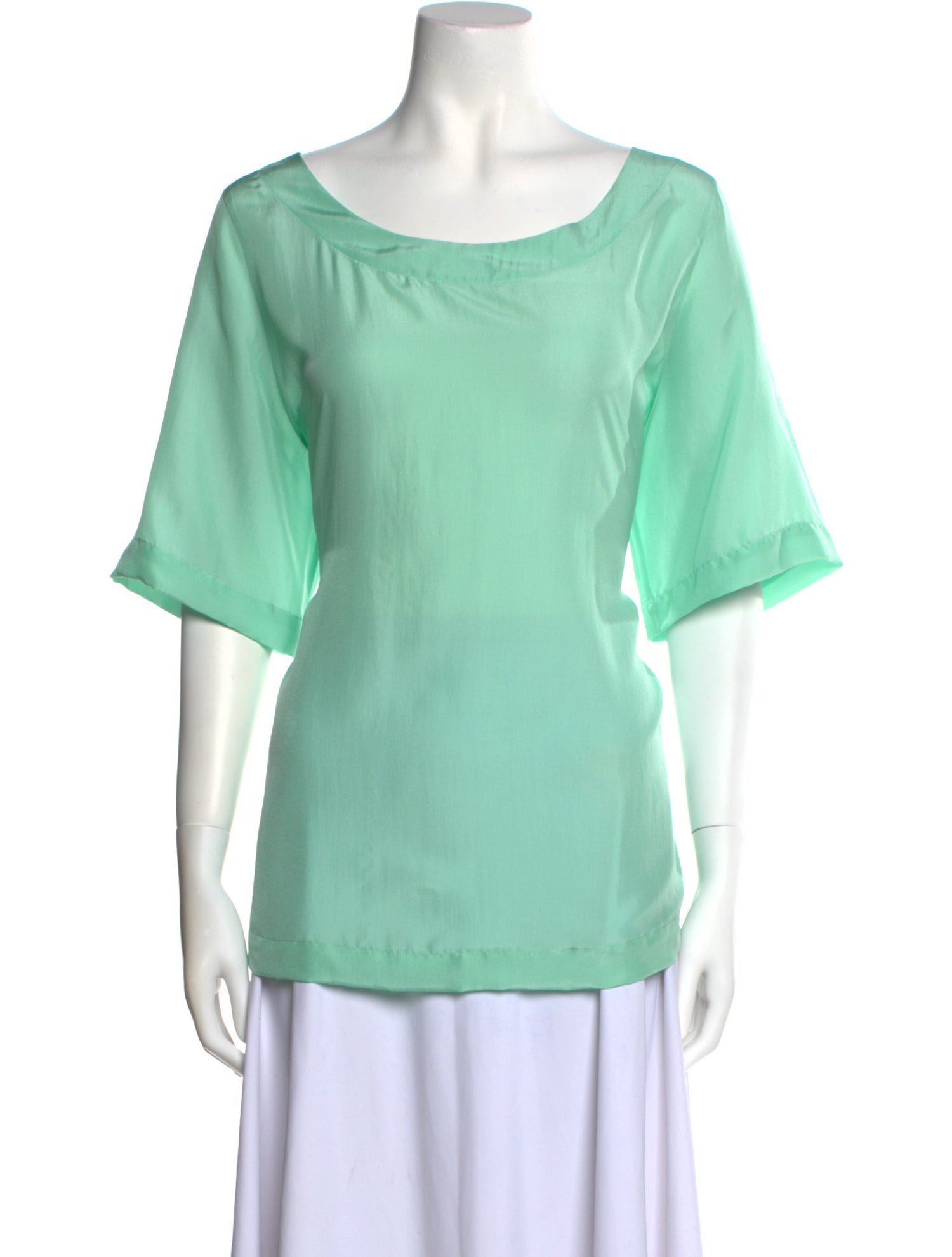 Marina Rinaldi Scoop Neck Short Sleeve Blouse
