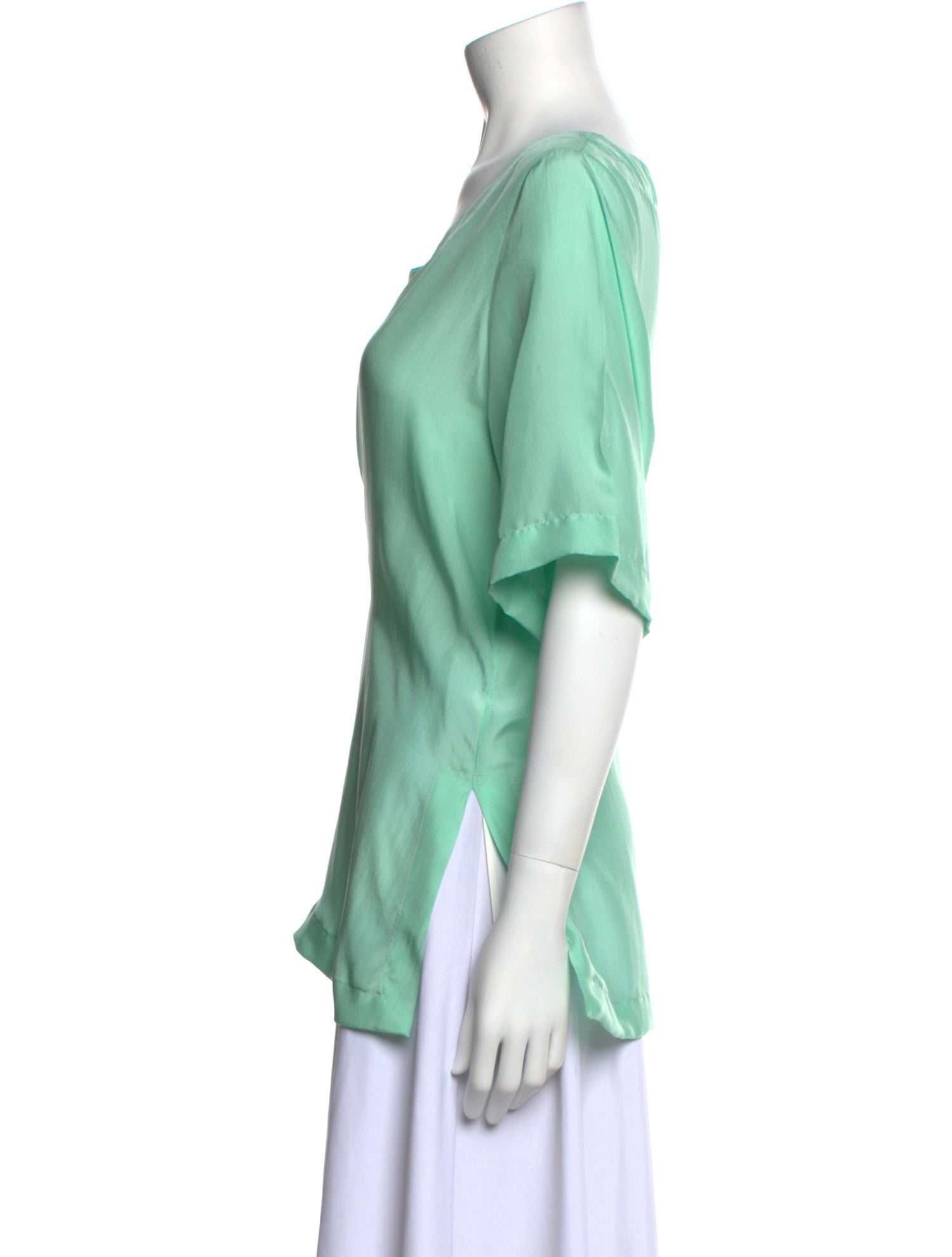 Marina Rinaldi Scoop Neck Short Sleeve Blouse