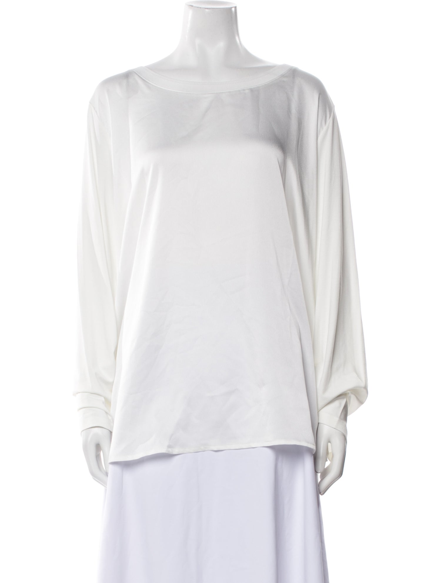 Marina Rinaldi Bateau Neckline Long Sleeve Top w/ Tags