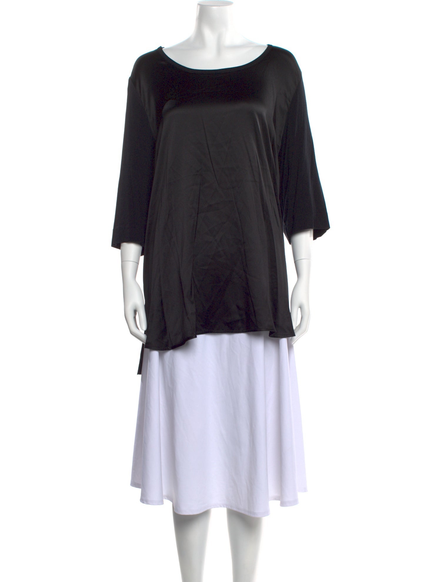 Marina Rinaldi Bateau Neckline Three-Quarter Sleeve Tunic w/ Tags