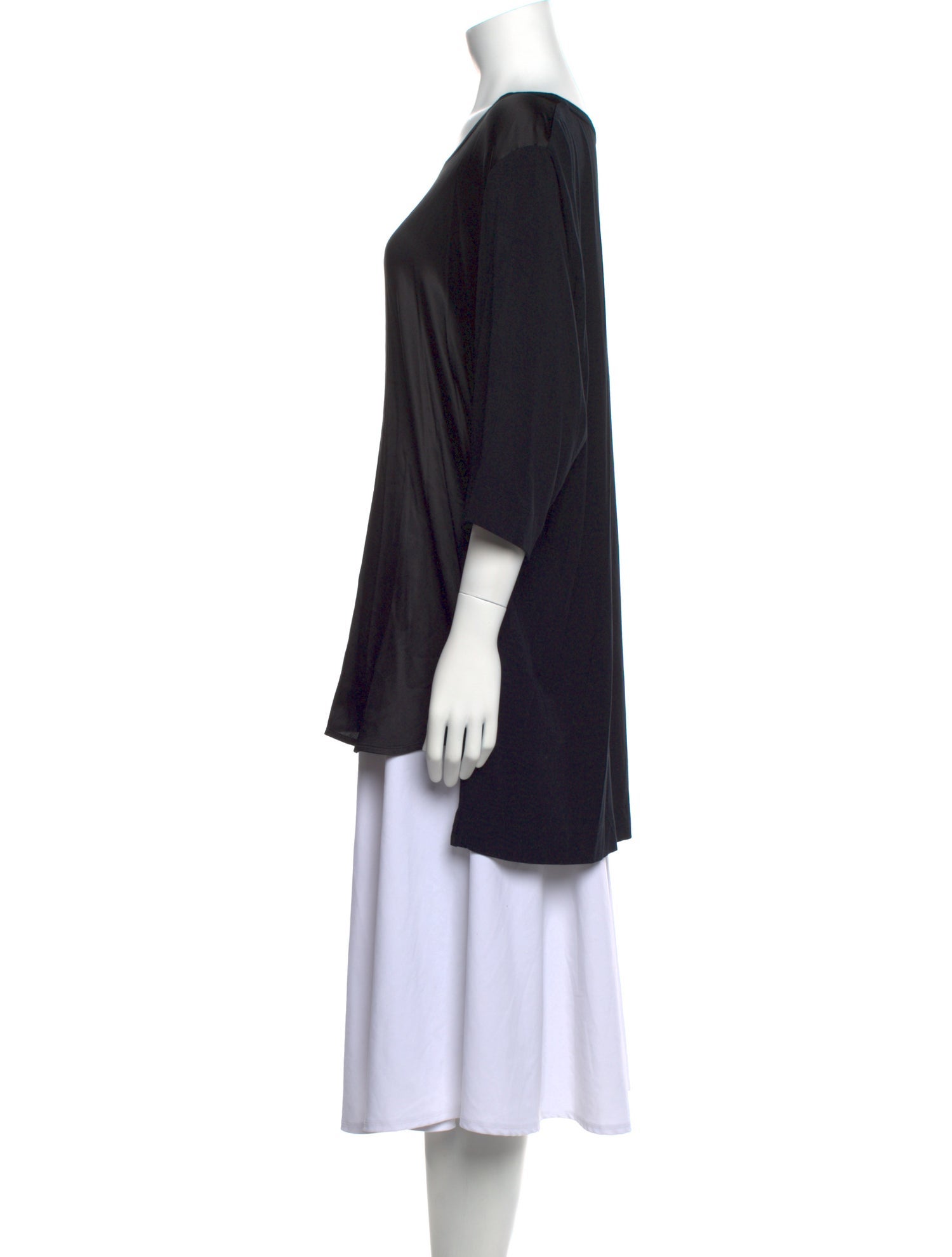 Marina Rinaldi Bateau Neckline Three-Quarter Sleeve Tunic w/ Tags