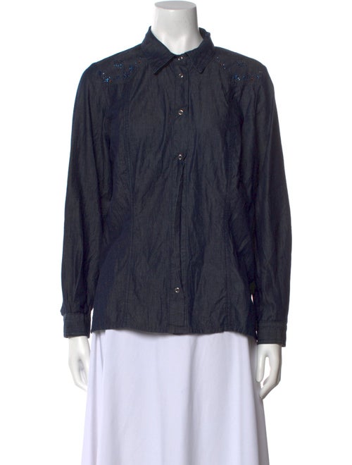 Marina Rinaldi Long Sleeve Button-Up Top