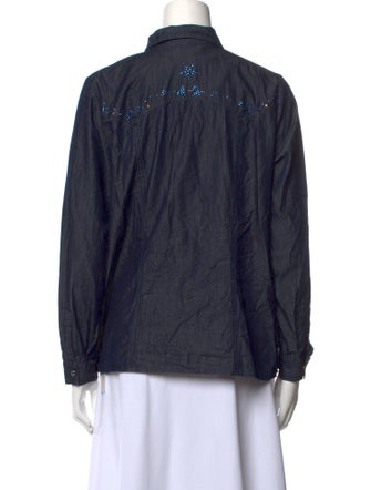 Marina Rinaldi Long Sleeve Button-Up Top