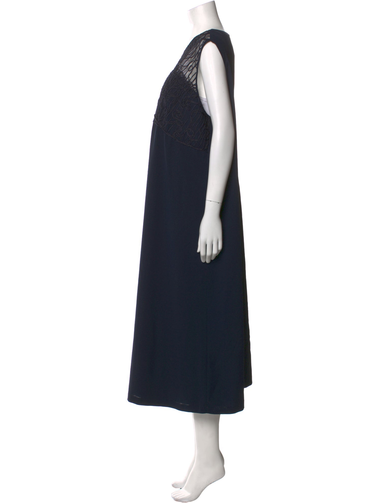 Marina Rinaldi Crew Neck Long Dress