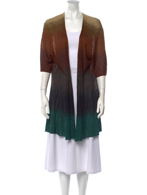 Marina Rinaldi Printed Open Front Sweater