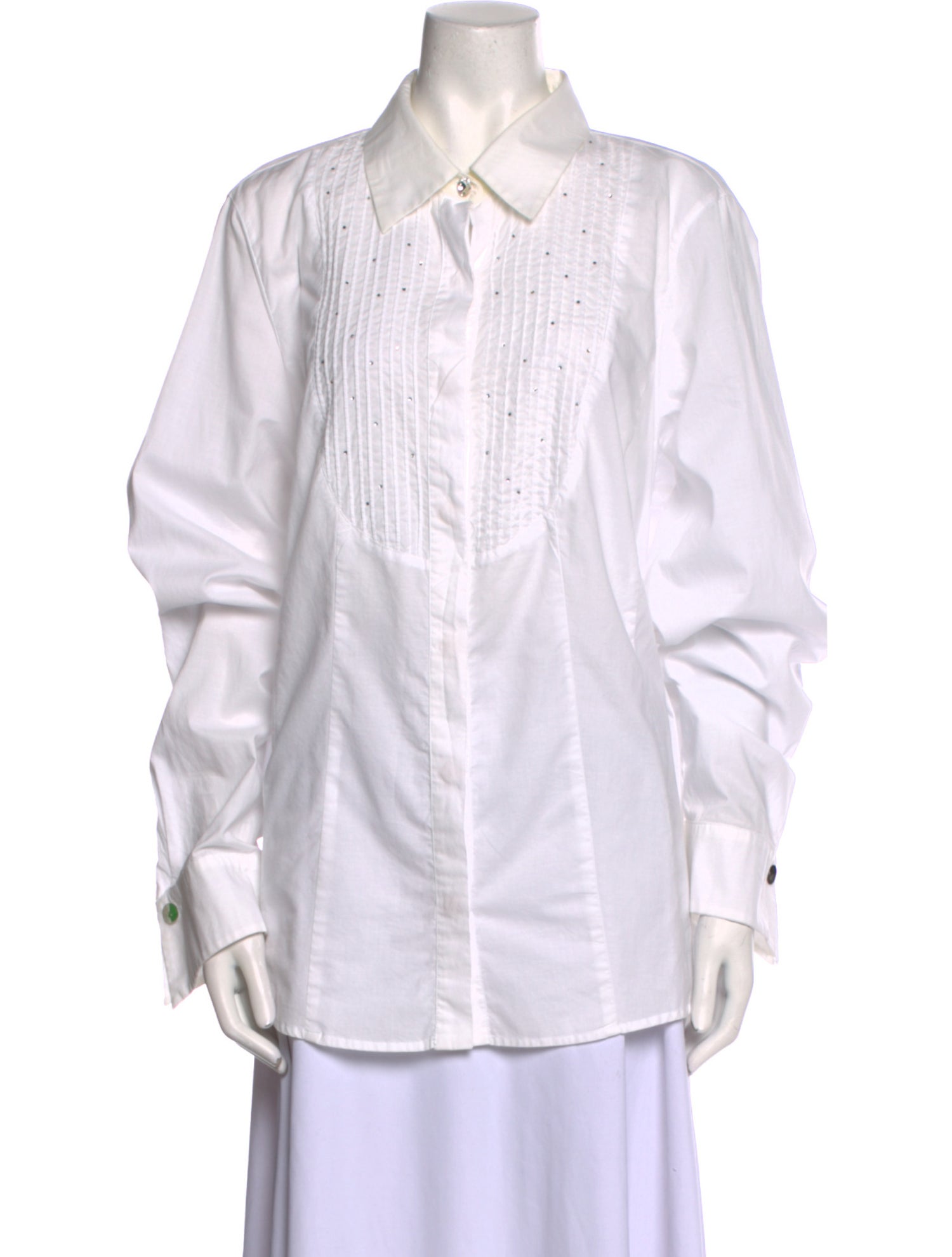 Marina Rinaldi Long Sleeve Button-Up Top
