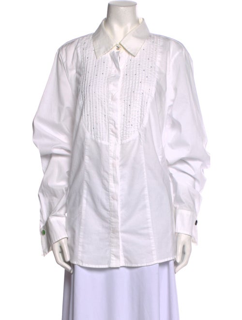 Marina Rinaldi Long Sleeve Button-Up Top