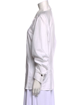 Marina Rinaldi Long Sleeve Button-Up Top