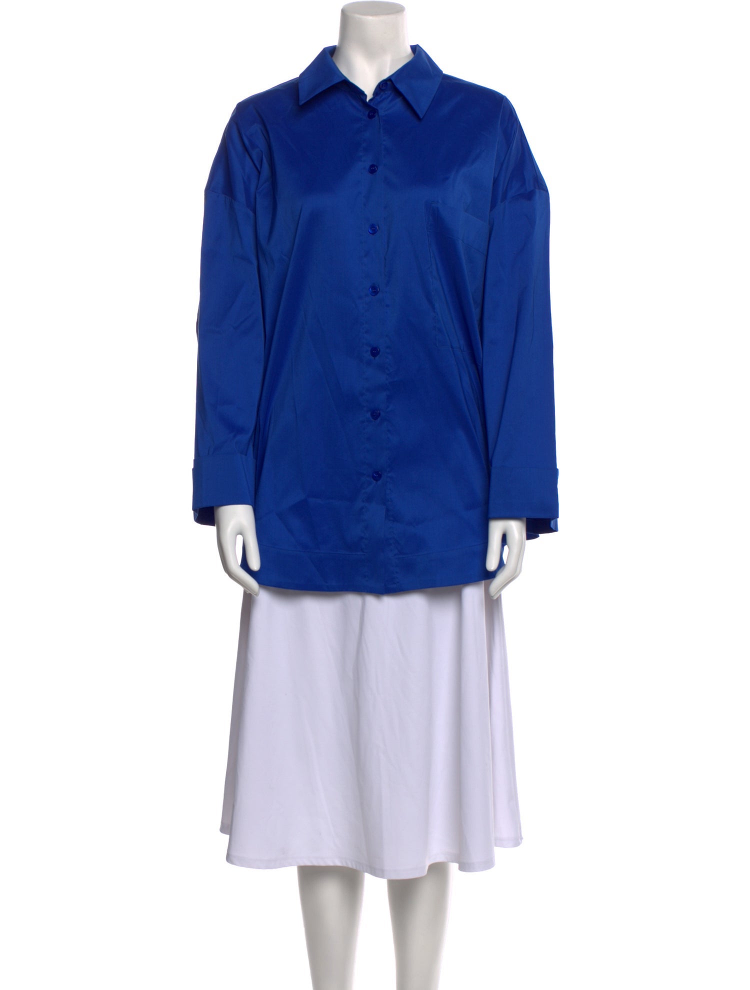 Marina Rinaldi Long Sleeve Button-Up Top