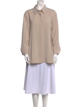 Marina Rinaldi Long Sleeve Button-Up Top