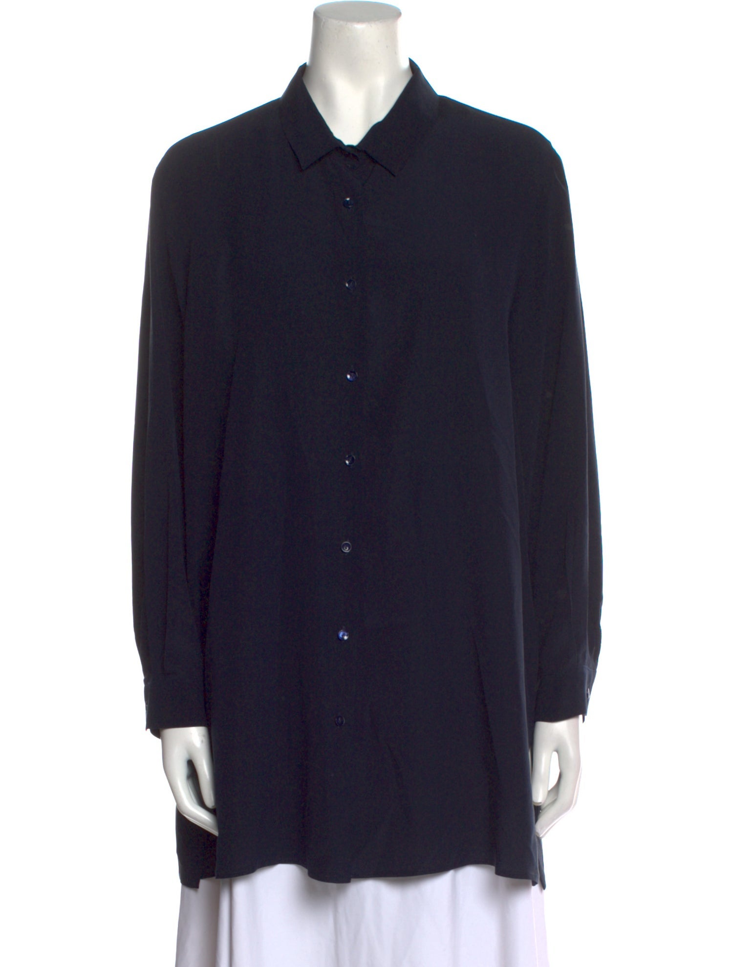 Marina Rinaldi Long Sleeve Button-Up Top