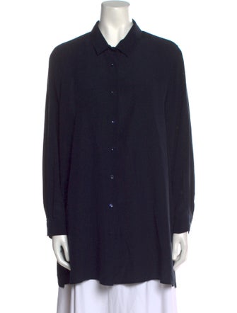 Marina Rinaldi Long Sleeve Button-Up Top