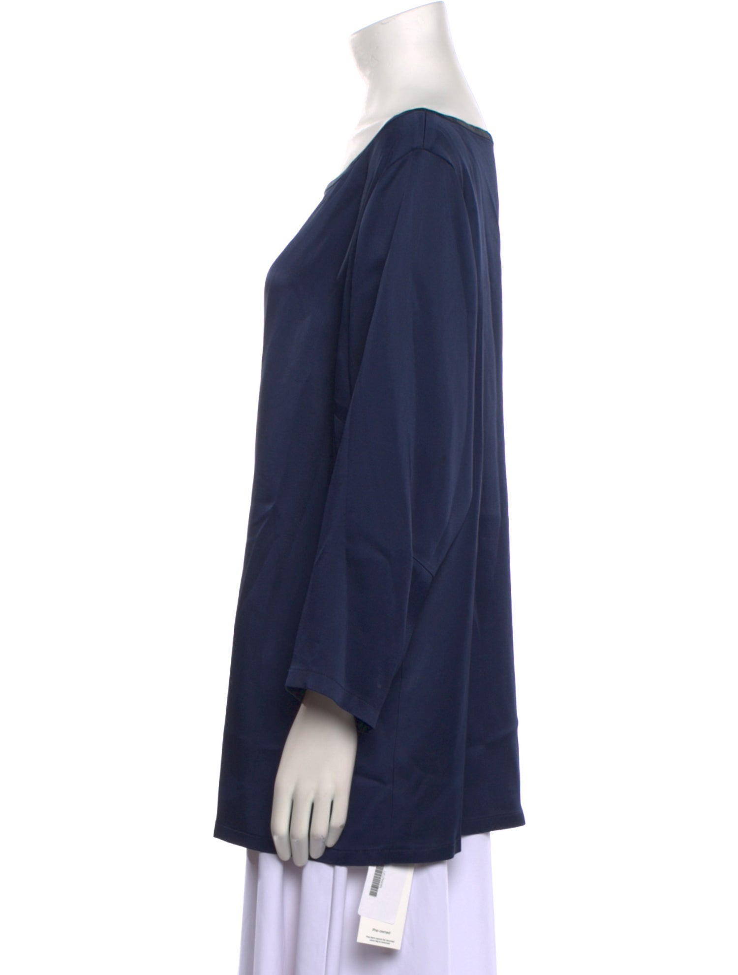 Marina Rinaldi Bateau Neckline Long Sleeve Blouse