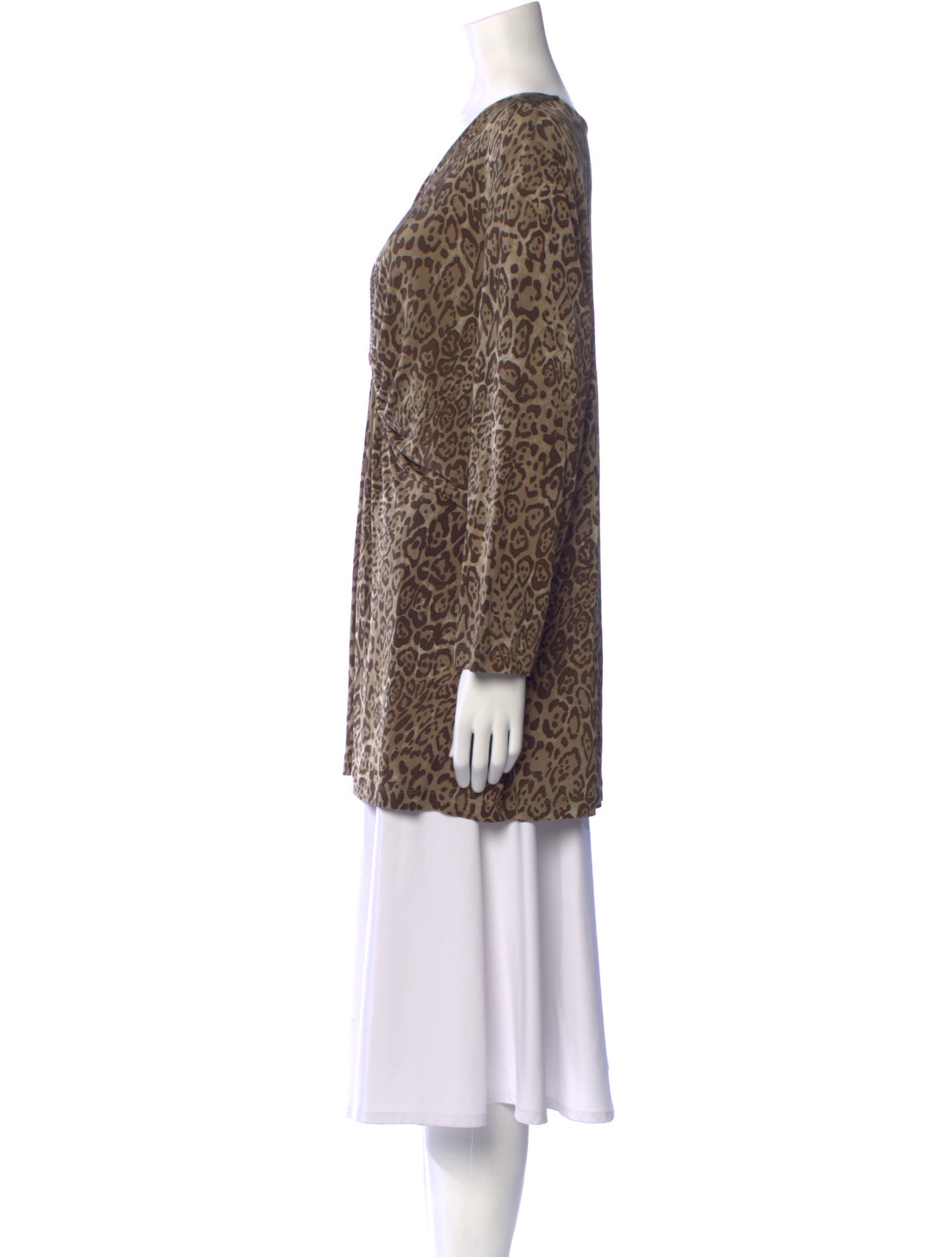 Marina Rinaldi Animal Print V-Neck Tunic