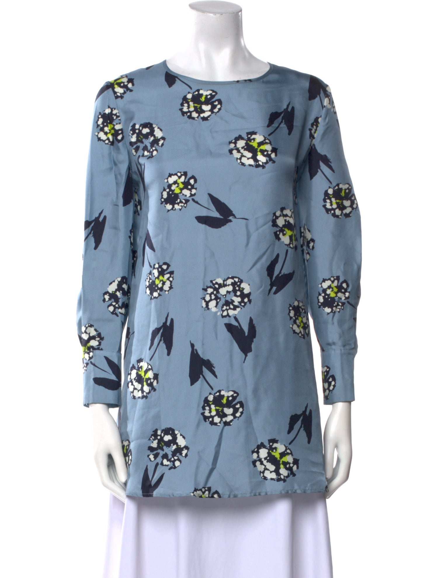 Marina Rinaldi Floral Print Crew Neck Blouse